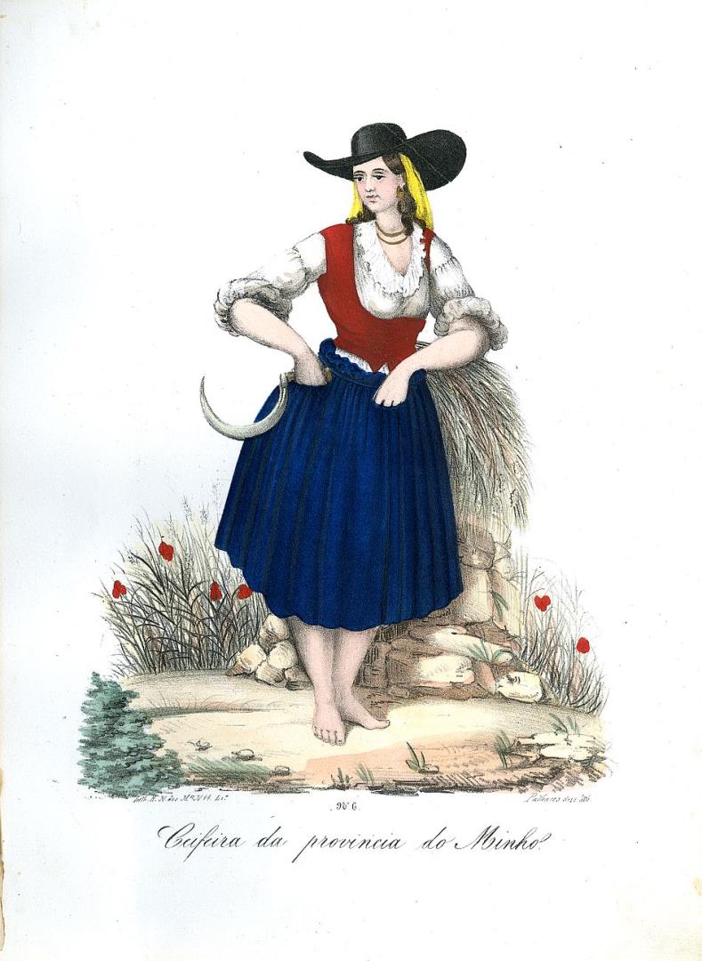 Ceifeira da provincia do Minho<br>PALHARES, Jo�o L. (1810-1890)