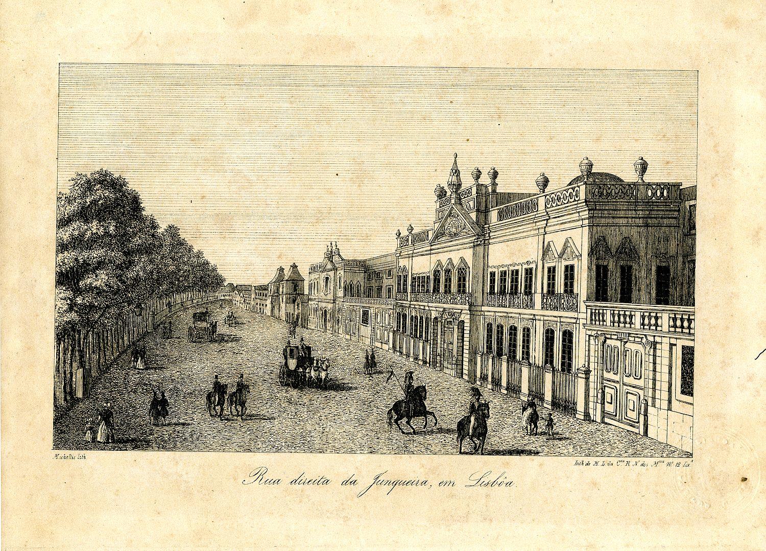 Rua Direita da Junqueira, em Lisb�a<br>MICHELLIS, Alexandre de (1818-1866)