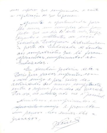 [Carta remetida por Neves a Adolfo Ayala]