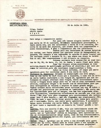 [Carta remetida por Mario Mendez Fonseca a Adolfo Ayala]