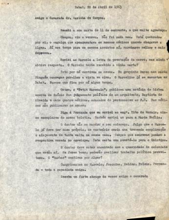 [Carta remetida ao Dr. Marinha de Campos]