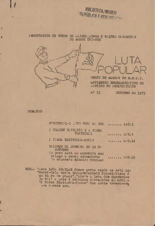 Luta Popular - �rg�o de Massas do MRPP (Movimento Reorganizativo do Partido do Proletariado)