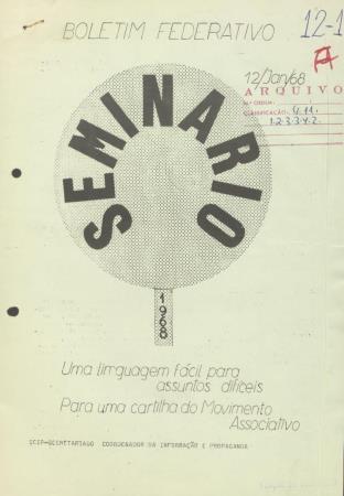 Semin�rio, Boletim Federativo, 1968