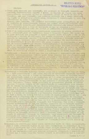 Comunicado interno N.� 1