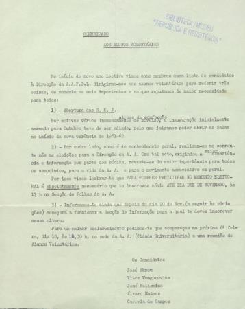 Comunicado aos Alunos Volunt�rios