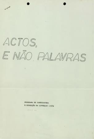 <b>Actos, e n�o palavras</b>