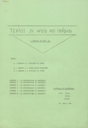 Textos de Apoio aos Col�quios: A reforma c� est� ela!