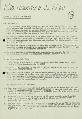 Pela reabertura da AEIST (Associa��o de Estudantes do Instituto Superior T�cnico), 6