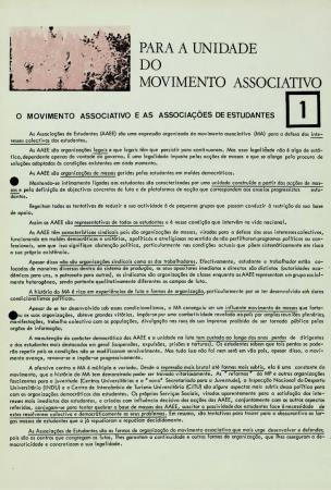 <b>Para a Unidade do Movimento[...]</b>