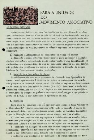 Para a Unidade do Movimento Associativo