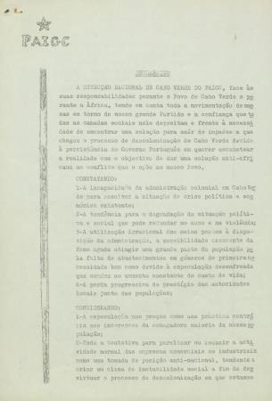 [C�pia] Declara��o do PAIGC
