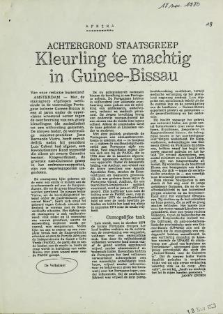 "Afrika: Achtergrond staatsgreep Kleurling te machtig in Guinee-Bissau"