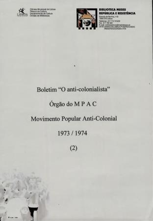 O Anti-Colonialista - O Anti-Colonialista, Jornal Central do Movimento Popular Anti-Colonial (MPAC), N.� 6