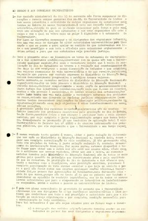 ?Ao Senado e aos Conselhos Universit�rios?