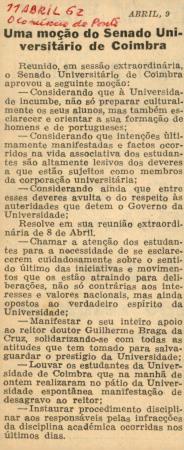 "Uma mo��o do Senado Universit�rio de Coimbra"