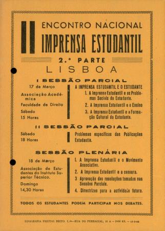 II Encontro Nacional da Imprensa Estudantil, 2� Parte, Lisboa