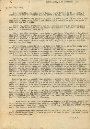 [Carta dirigida a Jos� Domingues dos Santos (Paris)]