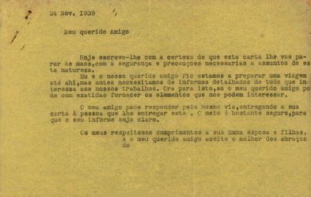 [Carta dirigida a correligion�rio]