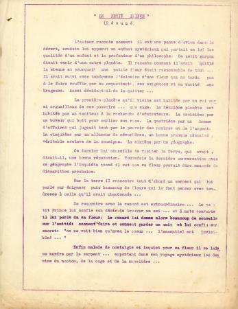 <b>"Le Petit Prince" (Resum�)</b>