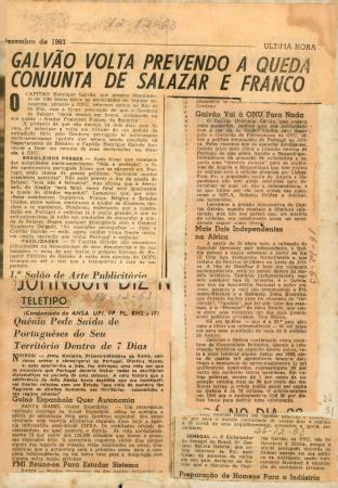 "Galv�o Vai � ONU para Nada" e "Mais Dois Independentes na �frica"