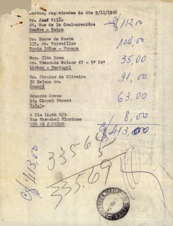 <b>Cartas registradas do dia 9[...]</b>