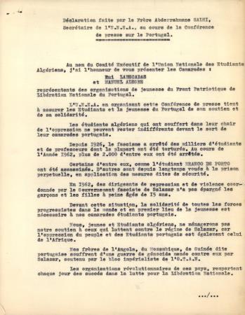 <b>D�claration faite par le Fr[...]</b>