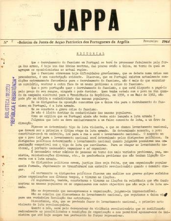 JAPPA - Boletim da Junta de Ac��o Patri�tica dos Portugueses da Arg�lia, N� 2