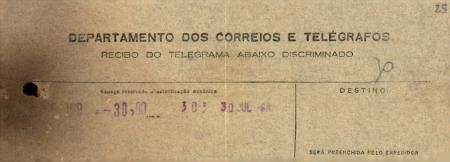 [Telegrama dirigido a �lvaro Lins, Rio de Janeiro]