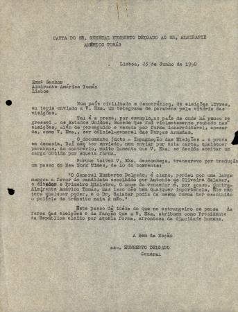 <b>Carta do Sr. General Humber[...]</b>