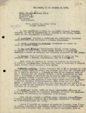 N� 341/60. [Carta dirigida a J. Veiga Pires]