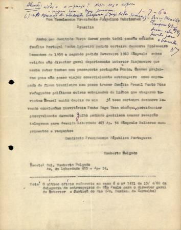 [Carta dirigida ao Presidente da Rep�blica do Brasil, Juscelino Kubitschek (Bras�lia)]