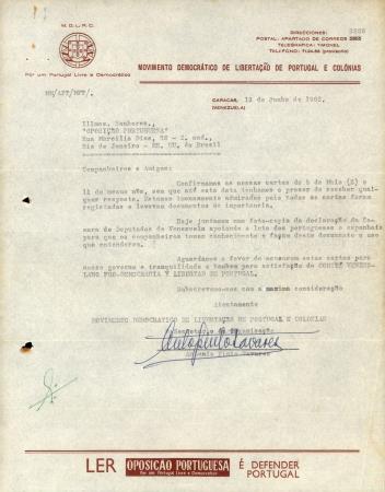 [Carta dirigida � ?Oposi��o Portuguesa? do Movimento Nacional Independente (MNI), (Rio de Janeiro)]