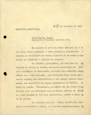 [Carta dirigida a Francisco de Oliveira Pio (Rio de Janeiro)]