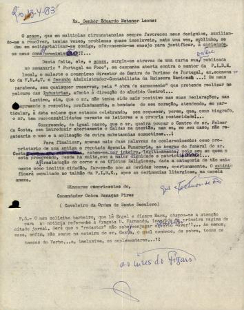 [Carta dirigida a Eduardo Metzner Leone]
