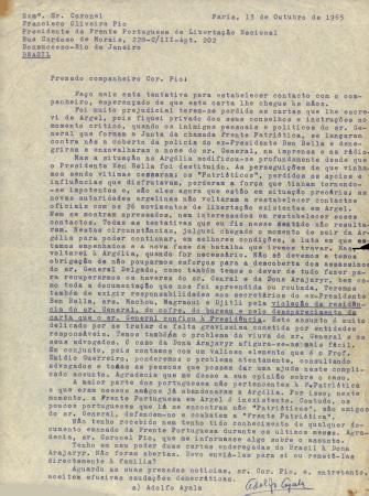 [Carta dirigida a Francisco de Oliveira Pio (Rio de Janeiro)]