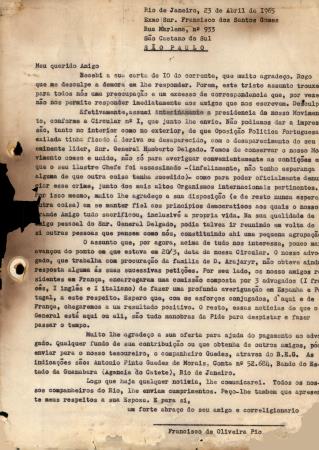 [Carta dirigida a Francisco dos Santos Gomes (S�o Paulo)]