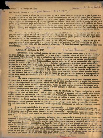 [Cartas remetidas a Jos� Moreira de Campos]