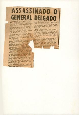 "Assassinado o General Delgado"