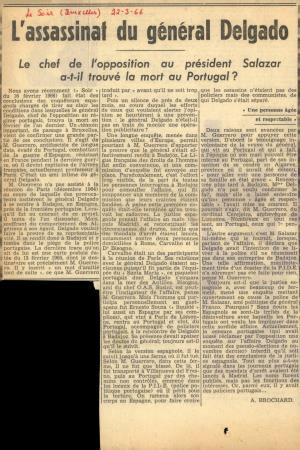 ?L❜ assassinat du g�n�ral Delgado: Le chef de l❜ opposition au pr�sident Salazar a-t-il trouv� au Portugal??