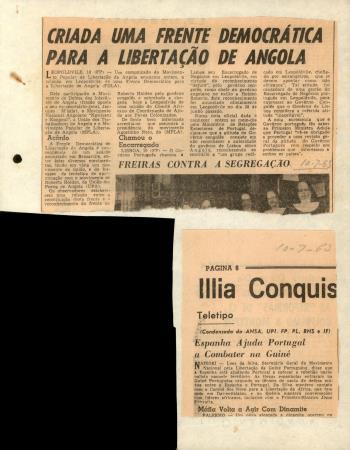 "Criada Uma Frente Democr�tica Para a Liberta��o de Angola"