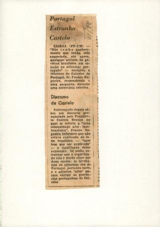 "Portugal Estranha Castelo. Discurso de Castelo"