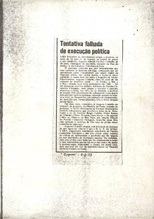 "Tentativa falhada de execu��o pol�tica?
