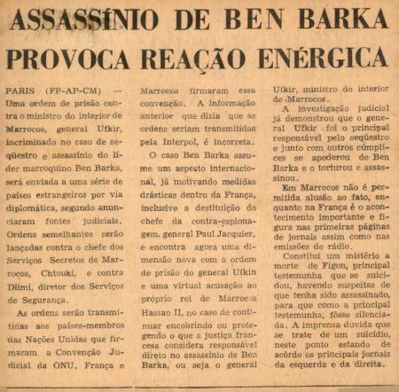 <b>"Assass�nio de Ben Barka Pr[...]</b>
