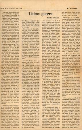 "�ltima guerra" por Paulo Francis
