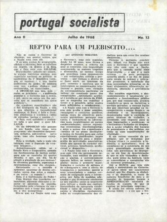 [Artigos v�rios do jornal "Portugal Socialista"]