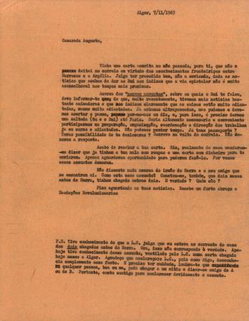 [Carta remetida a Augusto da Costa Mendon�a]