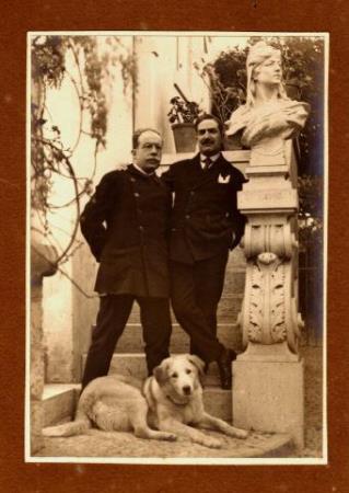 Cruz Magalh�es e Lic�nio Perdig�o no Museu Rafael Bordalo Pinheiro