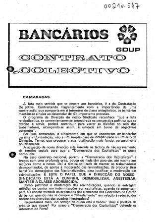 <b>Banc�rios. Contrato Colecti[...]</b>