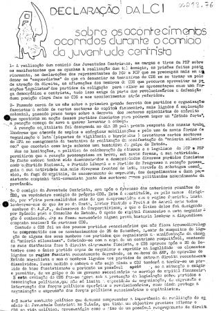 <b>Declara��o da LCI sobre os [...]</b>