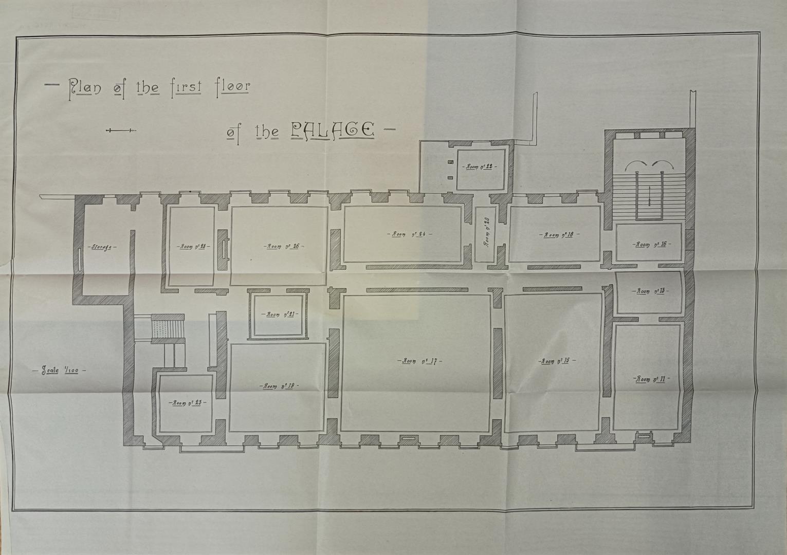 Plan of the ground floor / Planta do r�s-do-ch�o [da Casa Americana]<br>Autor n�o identificado